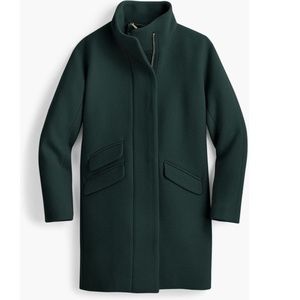 Petite cocoon coat in Italian stadium-cloth wool